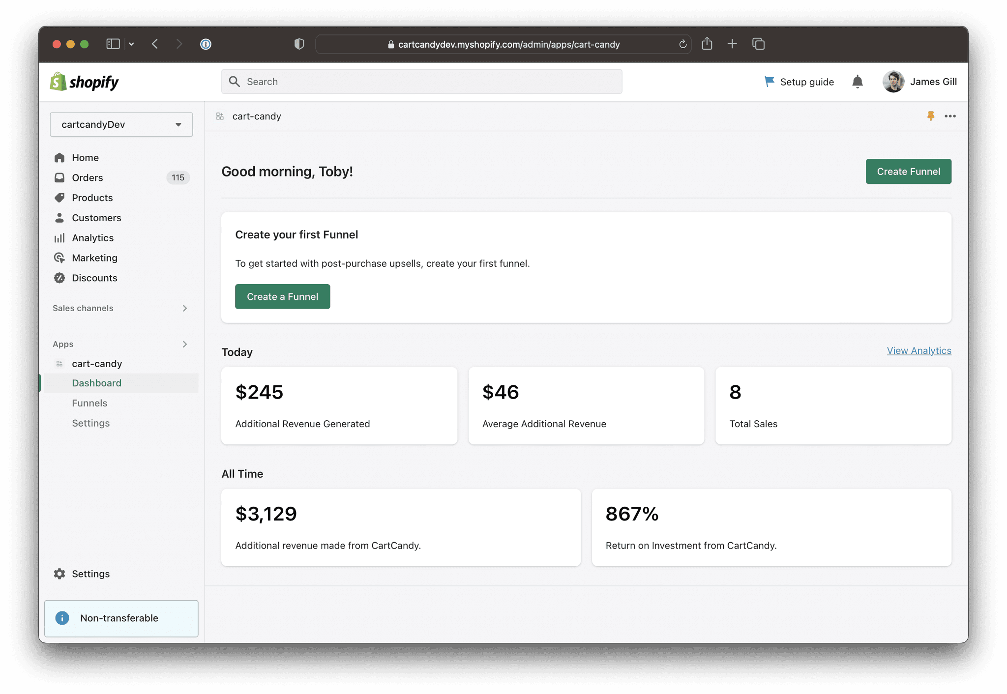 PostPop post-purchase upsell dashboard